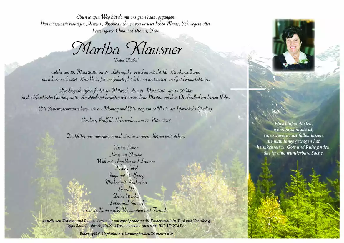 Parte von Martha Klausner